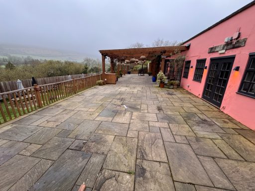 Large dirty patio